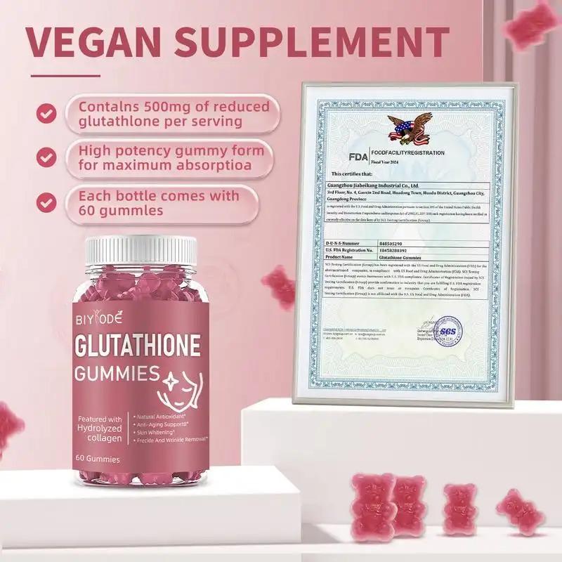 BIYODE Glutathione Supplement 60pcs |Vegan AntioxidantCollagen Gummies  -Daily HealthcareClinically Approved Edible Fitness Dietary Beauty  Bathroom - TikTok Shop Philippines