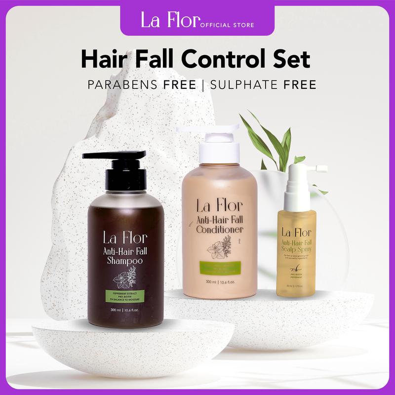 La Flor Anti Hair Fall BUNDLE SET Shampoo Conditioner Tonic Anti hair Loss Rambut Gugur Haircare Koko