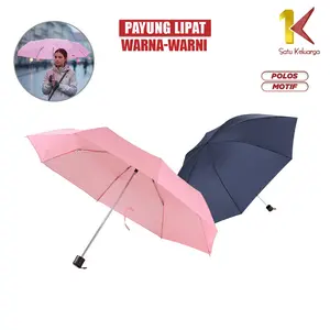 [COD] SK C431 Payung Lipat Motif Kotak Kokoh Warna-Warni Tebal