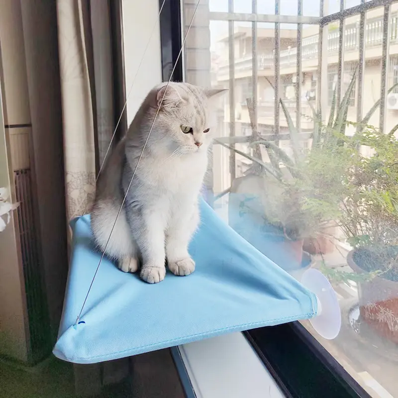 Cat Window Hammock Cat  Hammock Bed Durable Strong Suction Holds Up To 10kg with Heavy Duty Suction Cups Breathable Mesh