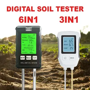 6in1 3in1 Analyzer Tanah Penganalisis Kelembaban Tester Meter Moisture Meter PH Meter Sunlight Meter Suhu Alat Ukur 6in1