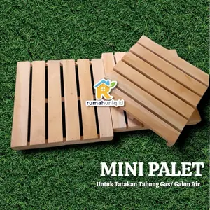 Mini Palet / Tatakan Panci Anti Panas / Tatakan Kayu Serbaguna / Tatakan Galon Air / Tatakan Tabung Gas