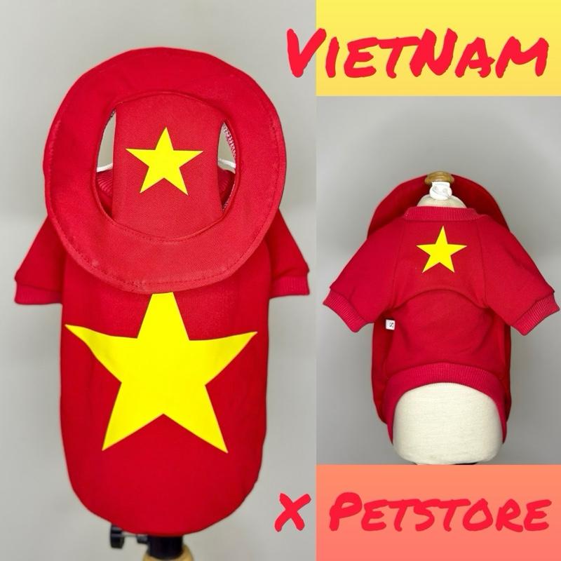 Mũ Việt Nam cờ đỏ sao vàng cho thú cưng chó mèo