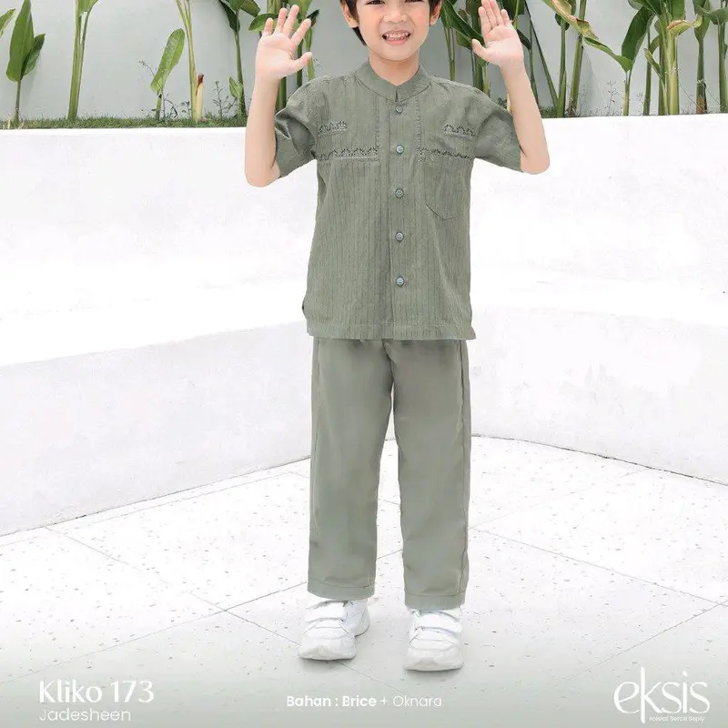 Sarimbit Lebaran 2025 - Tenara 12 Jadesheen/ Nara 12 Jadesheen/ Kaseo 237 Jadesheen/ Nara Kids 12 Jadesheen/ Kliko 173 Jadesheen Gamis Ibu Keluarga Muslim Baju Pendek 4