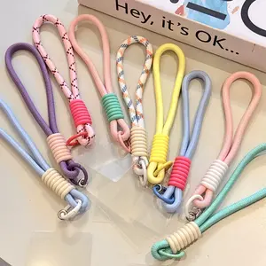 trap Tali Gantungan Gelang HP Mobile Phone Lanyard Handphone Tangan Pendek Macaron Lanyard Strap Kunci Bahan Silikon Phone Straps & Keychains SM741-SM745