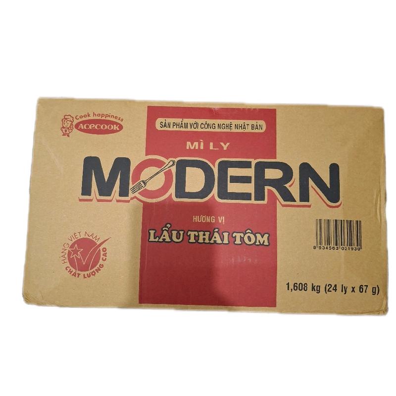 MÌ LY MODERN HƯƠNG VỊ LẨU THÁI TÔM - THÙNG 24 LY.