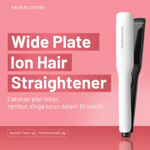 Akiracosme Catokan Rambut Plat Lebar Pelurus dan Curly Ceramic Ion Negatif Wide Plate Hair Straightener dengan 70 Juta Ion Negatif - AC-R3