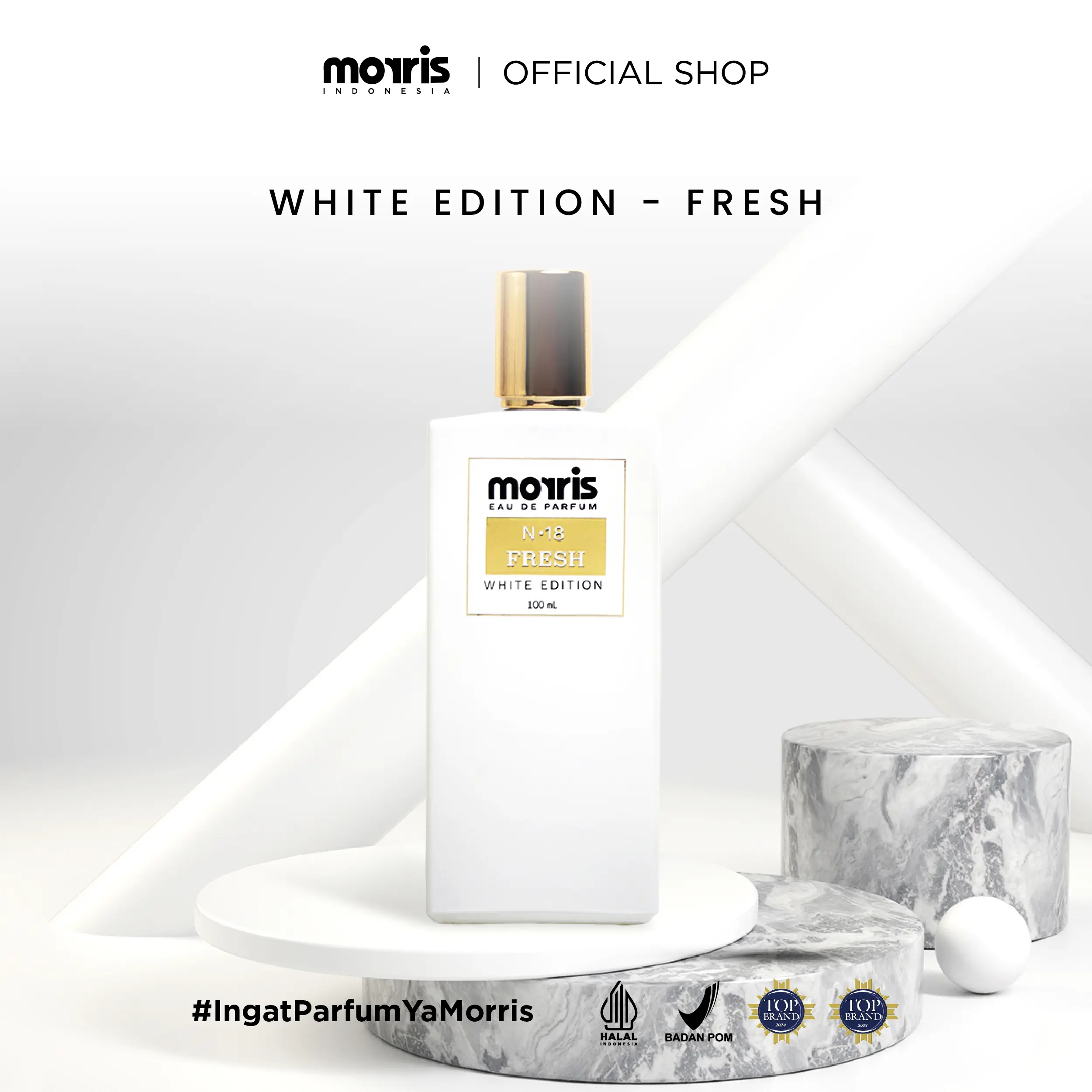 Morris Eau De Parfum White Edition 100ml - Parfum Cowok Premium Dan Tahan Lama