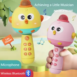 【Free stickers】 mix anak untuk nyanyi anak untuk stimulasi Mikrofon Anak Bluetooth Wireless Microphone Anak Dengan Speaker Mainan Karaoke Player Microphone Speaker Kado Anak Untuk Anak Perempuan Dan Bayi