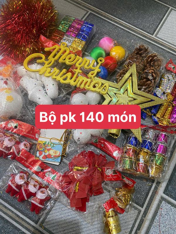  Bộ phụ kiện trang trí cây thông noel - set phụ kiện treo trang trí cây thông 80 món 130 món phụ kiện 