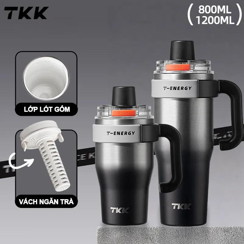 Cốc Giữ Nhiệt Bằng Gốm, Chất Lượng Cao, Dung Tích 1200ml, Cốc Cà Phê Có Ống Hút, Có Tay Cầm, Bộ Lọc Trà