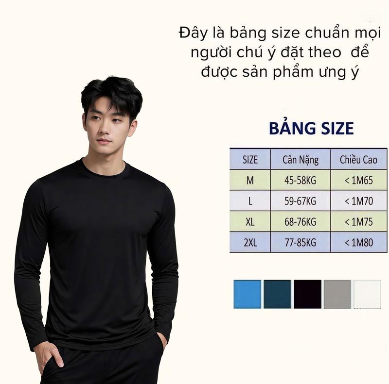 ( DEAL HỜI ) Áo giữ nhiệt nam thể thao,áo thun nam tay dài màu sắc trẻ trung năng động Menswear