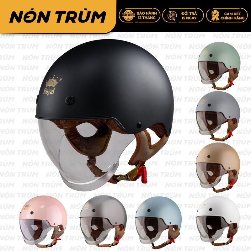 Nón Trùm Royal M239 Mũ Bảo Hiểm Nửa Đầu Có Kính Âm Size M L Xl Xxl Chính Hãng Cho Nam Và Nữ Đi Xe Máy Helmet