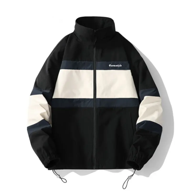 JAKET HIP HOP VARSITY POLYESTER GARMOSTYLE Kantong Parasut  Pria Panjang Casual 0
