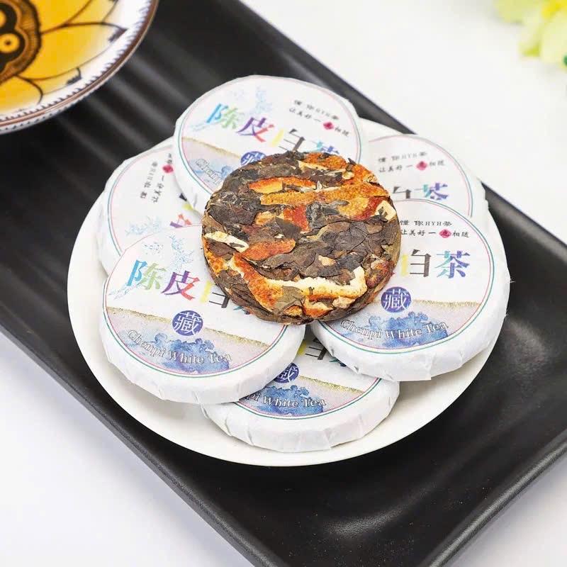 Trà Phổ Nhĩ Sợi Quýt Tân Hội Lão Bạch Trà Trần Bì - Tea Nước Trà