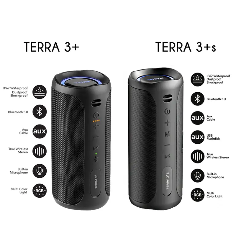 EGGEL Terra 3 PLUS S 3+S Speaker Bluetooth Wireless IP67 TWS Call AUX 7