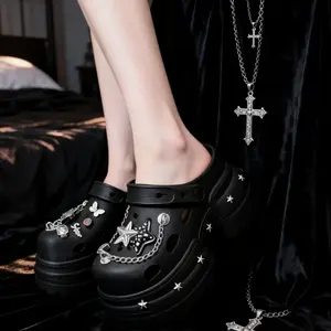 LNOONTY Korea Kekinian Sandal Jelly Wanita Sandal Kodok Wanita Selop Sandal Baim Wedges Platform