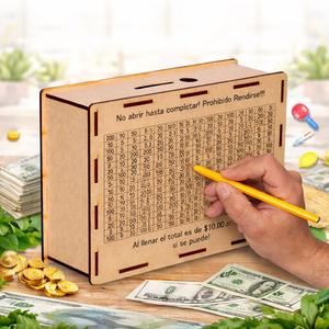 Alcancía Reto Ahorro Inteligente varias cantidades a escoger Kakebo Económica Rockkings