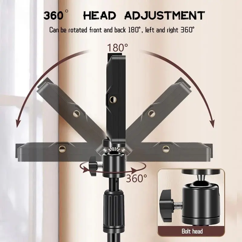 ODBORE Lampu LED Portabel Stand HP Overhead For Live Streaming Video Fotografi Vlog Konten Kreator 5