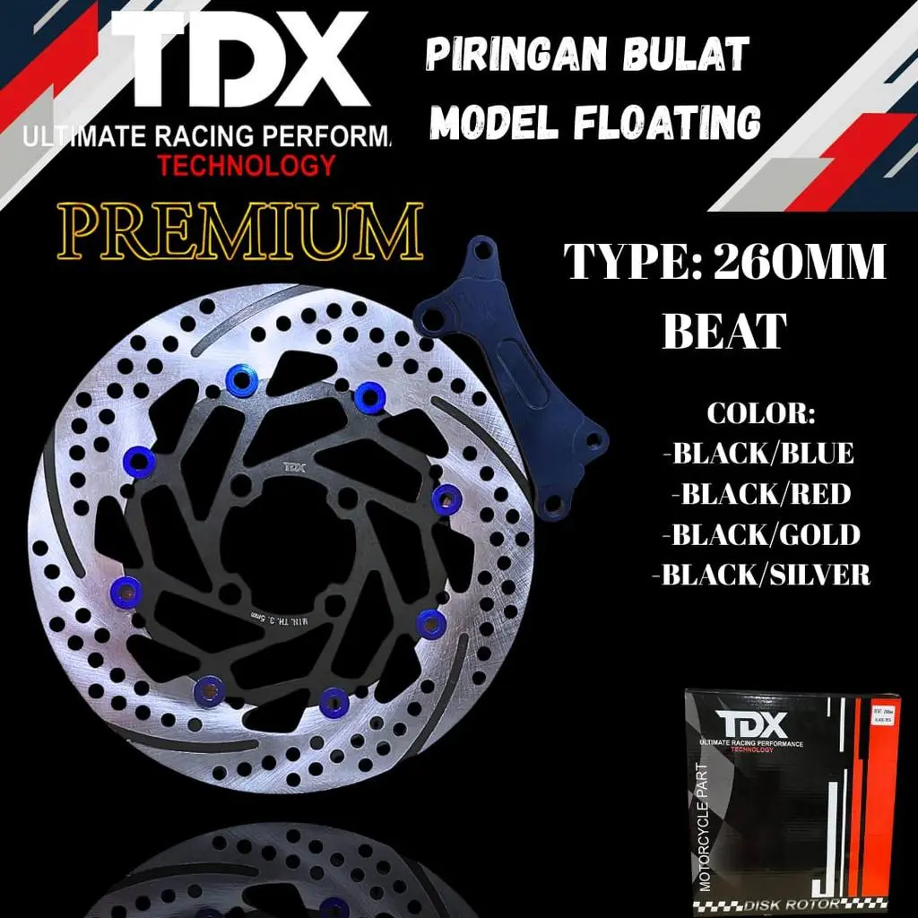 PIRINGAN CAKRAM MODEL FLOATING TDX PREMIUM 260MM PIRINGAN CAKRAM BULAT 260MM  BEAT 260MM PIRINGAN BULAT FLOATING TDX