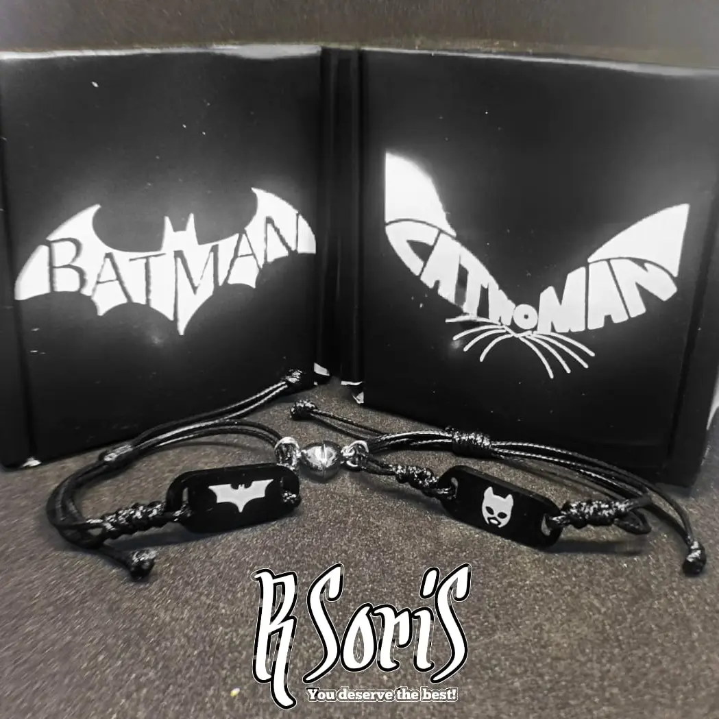 R'SORIS - GELANG - Bracelet COUPLE BATMAN DAN CATWOMAN ldr Manik gelang tali satin berkualitas