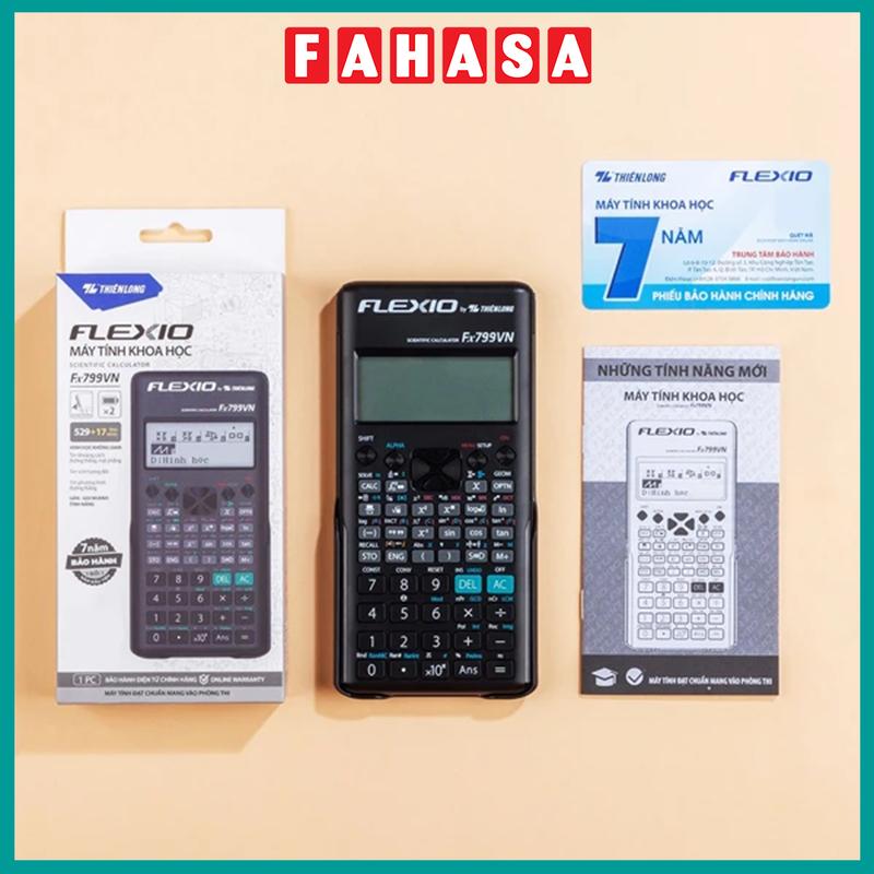   Chính Hãng  Máy Tính Khoa Học Flexio - Thiên Long Fx799VN - Màu Đen  Bản Mới - Nâng Cấp  
