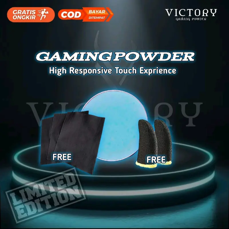 Bedak Gaming Pubg, Mobile Legends Free Fire Glory Ukuran 30gr Powder Accessories Aluminium padat 1