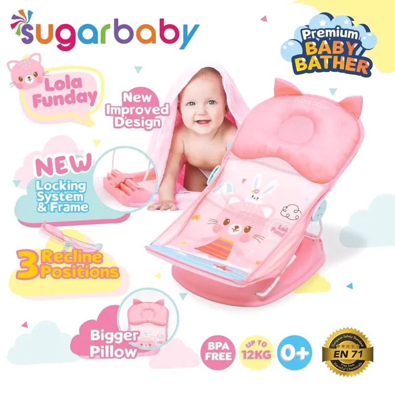 SugarBaby Fun Color/Classic Series Baby Bather dudukan mandi alas mandi bayi kursi jemur kursi duduk 2