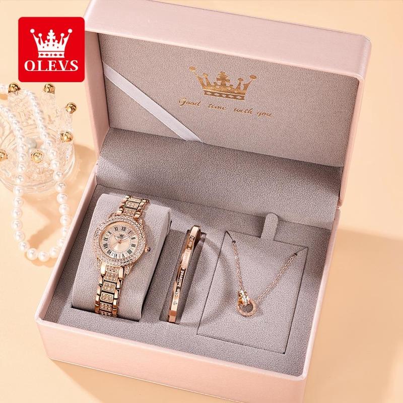 【ĐỘC QUYỀN LUXURY - Kỉ Niệm OLEVS Đồng Hồ Dành Cho Nữ Không Thấm Nước Thép Không Gỉ Chính Hãng Thanh Lịch Và Đẹp Mắt Thời Trang Hộp Đựng Đồng Hồ Nữ Hình Tròn 9943T Thích Hợp Cho Công Sở Tiệc Tùng Và Quà Tặng Đi Kèm Với Dụng Cụ 9971T 9945T