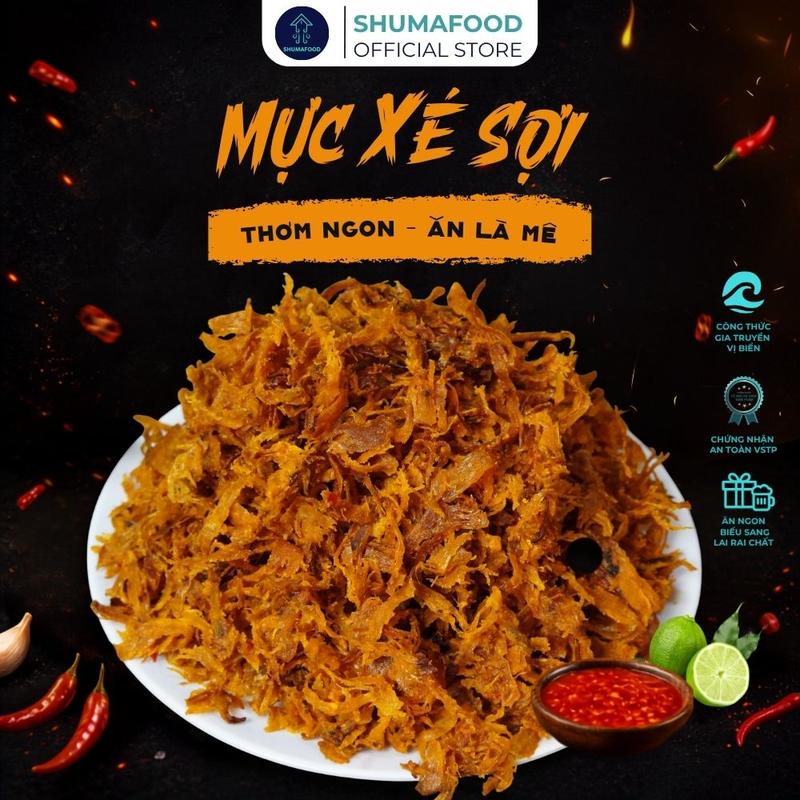Khô mực xé sợi 120g ShumaFood – ăn vặt, ăn liền siêu ngon – cay nhẹ mặn ngọt