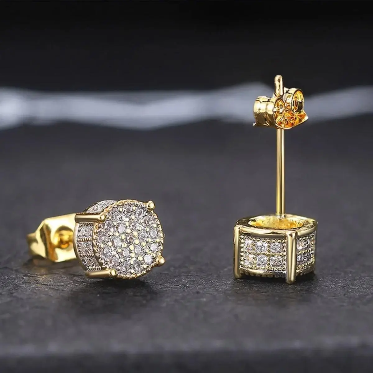 Four-Claw Vintage Round Zircon Stud Earrings 925 Silver Needle Simple Fashion Ear Stud for Women Earring Accessories bracelet mundo necklaces women