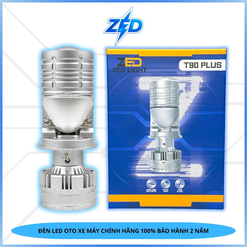   Chuẩn Hãng ZED LIGHT  Đèn Pha LED Bi Cầu T90 PLUS - 95W Chiếu Xa Trên 200m Chân H4 Chuyên Lắp Oto Xe Máy - Bảo Hành 24 Tháng Phụ Tùng 