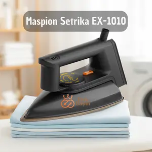 [AFF5] Maspion Setrika EX-1010 Blackberry Series Setrika Listrik Kering Anti Lengket 350W Non Stick Iron Thermostat Thermofuse Aman & Hemat Energi Cepat Panas Setrika Pakaian Halus Berkualitas Tinggi Kabel