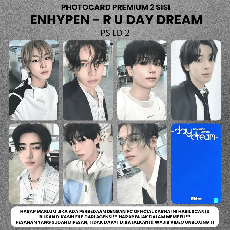 (ISI 7 PCS) Photocard ENHYPEN ROMANCE UNTOLD DAYDREAM [2] - PC 2 SISI KPOP Premium fotocard Merch Unofficial Enha Engene Romance Untold 6