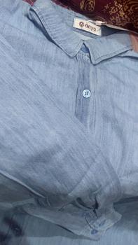 Product Review of Anyostore AT77 Atasan Kemeja Jeans Oversize Wanita Jumbo Bahan Denim from d**y 0