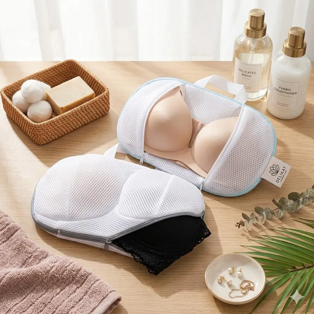 Keranjang Kantong BH Sarung Tempat Bra Pakaian Dalam Jaring Mesin Cuci
