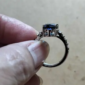 OS1-R48-BL Cincin Wanita Cranberry Jewelry Premium Lapis Emas 18k Batu Permata Spinel Anti Luntur Anti Berubah Warna Garansi 1 Tahun Resmi Size Adjustable Kualitas Grade Terbaru Aksesoris Perhiasan Cincin Nikah Permata VVS1 Elegan COD