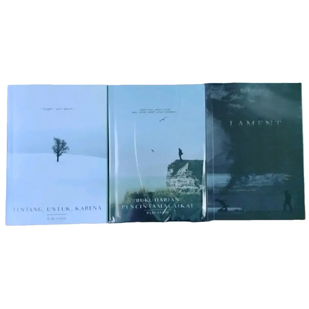 paket 3 buku best seller : TENTANG UNTUK KARENA,LAMENT,BUKU HARIAN : R.RUSANDI novel perjodohan