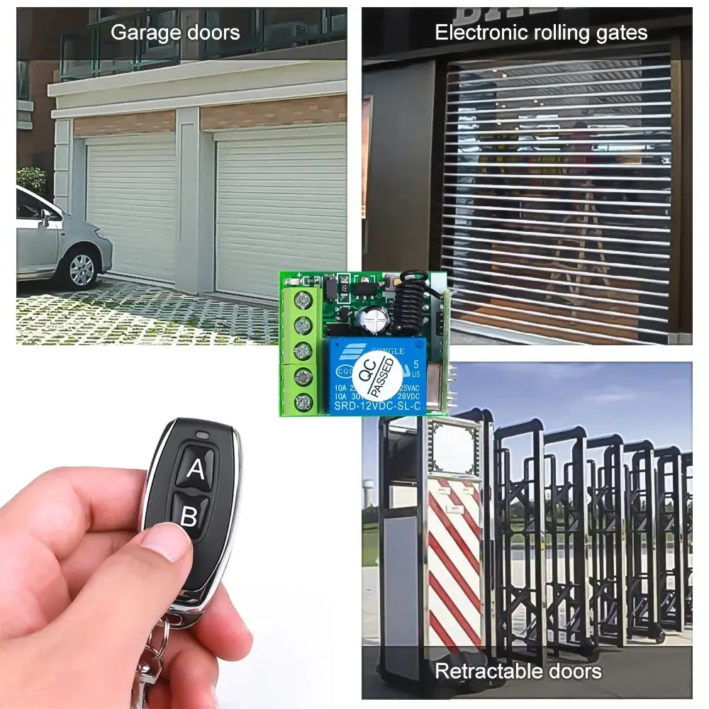 Receiver Remot Kontrol Gerbang Garasi 433MHz 12V - KR1201A