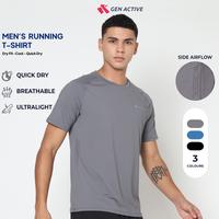 Gambar Kaos Running Pria Gen Active Dry Fit Side Airflow Quick Dry Anti Gerah untuk Gym Fitness - Grey, L dari GEN ACTIVE Kota Administrasi Jakarta Selatan 1 Tokopedia