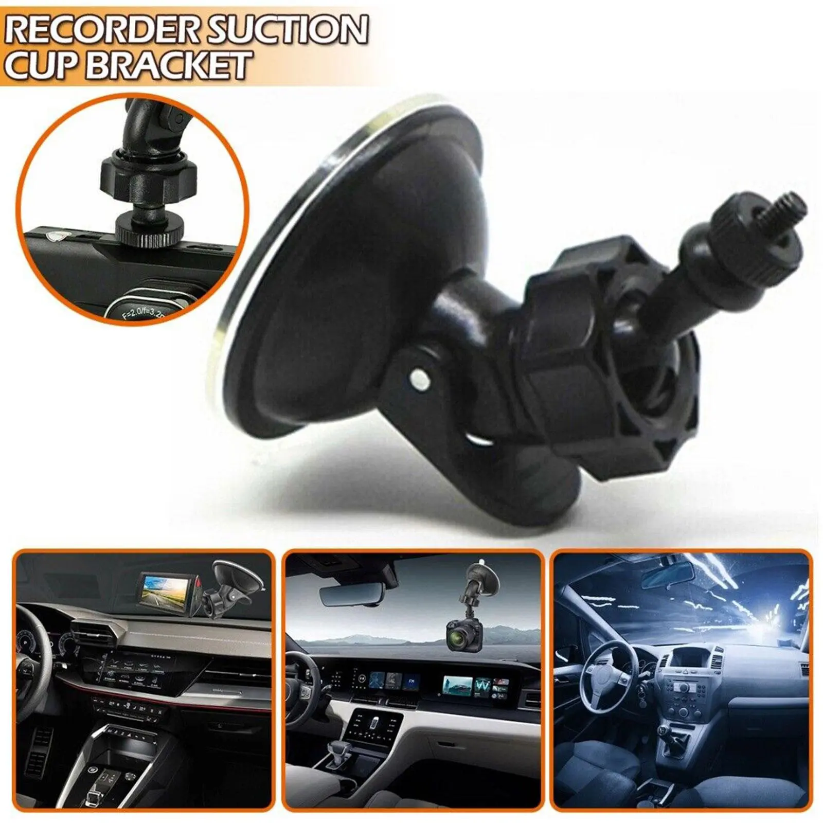 Driving Recorder Bracket With Screws Car Suction Cup Mobile Phone Monitoring Bracket Z4Z7