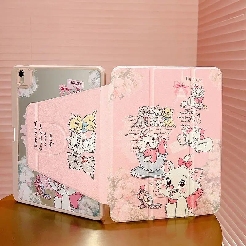 360 Rotating Case Akrilik Flip LADUREE for iPad Air11 M3 2025 11th A16 2025 11inch Pro11 M4 Air6 M2 2024 11inch Pro11 2018-2022 11inch 7/8/9 10.2in iPad Air1/Air2 iPad Air4/5 10.9inch Gen 5/6 9.7 inch Mini6/7 8.3inch Air13 M2/M3 Auto Sleep / Wake