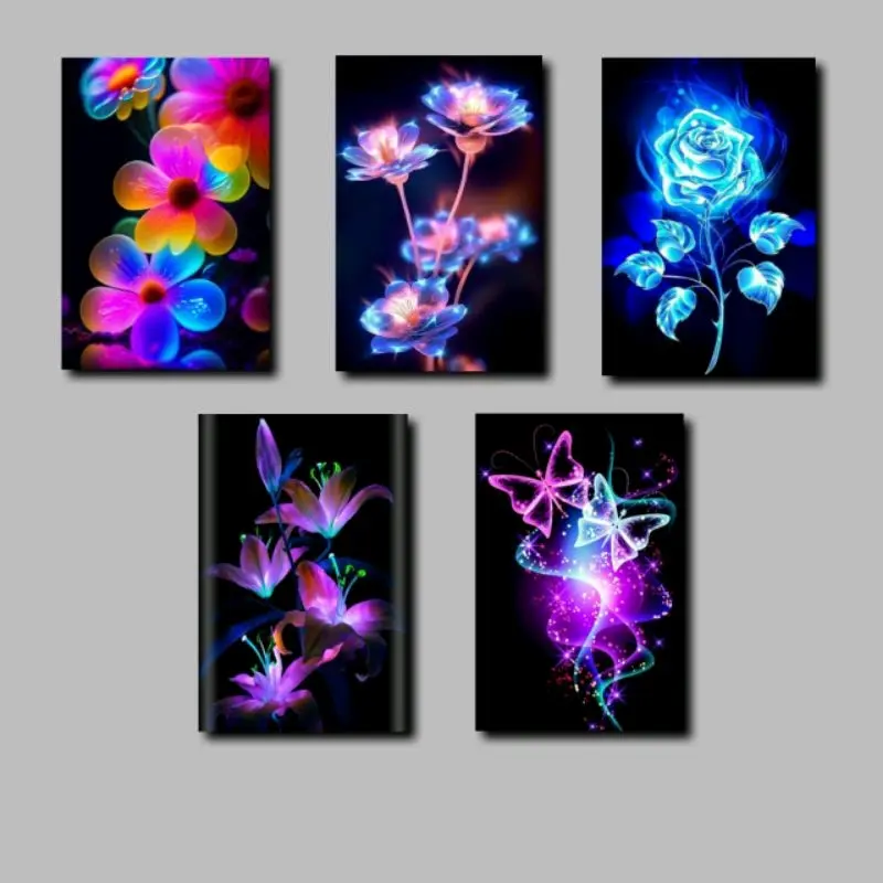 poster & produk cetak Hiasan Dinding Bunga Realistik Wall Decor Pajangan Dinding Poster Kertas Kamar Tidur Selebritas mendunia modern laminasi glossy Melamine home decor accessories poster neon estetik foto balkon rumah seni moder mdf 6mm
