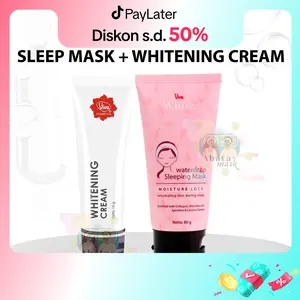 Viva Bundle White Waterdrop Sleeping Mask with Collagen dan  Whitening Cream - 15gr