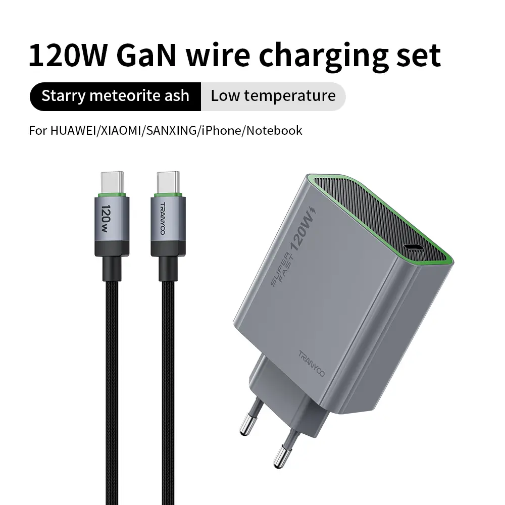 Charger GaN 120W Fast Charging + Kabel Data
