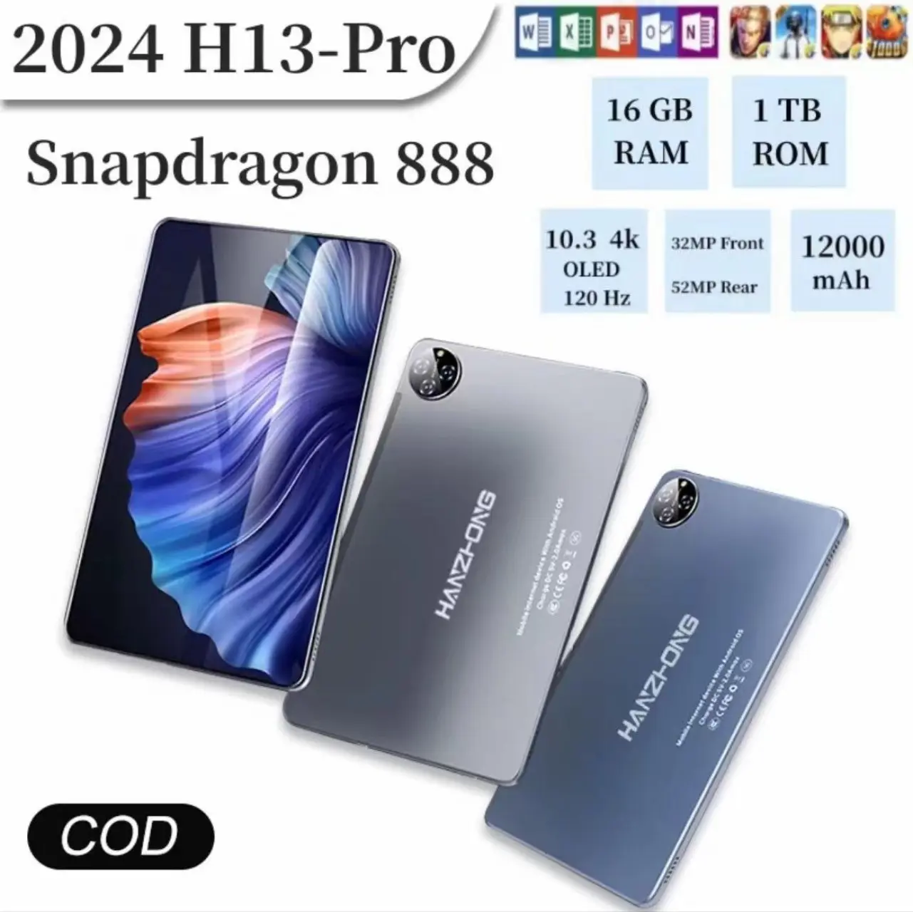 （COD）2024 Han.Z MatePad 5G Tablet H13. 10.3 inci baru[16GB+1TB] Pengalaman profesional seperti PC |Tampilan layar penuh warna asli OLED 120Hz l ultra-tipis | ultra-portabel Wifi
