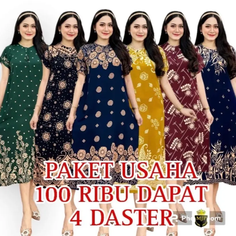 Daster Busui Bumil Hamil Bahan Rayon 100 Ribu Dapat 4pcs Paket Usaha Adem Terlaris Wanita Kancing Lengan Pendek Busui Motif Kekinian