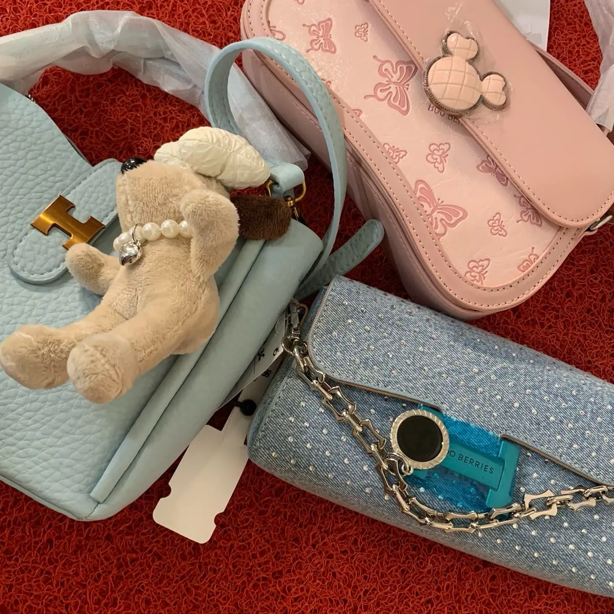 Tas Wanita Boo Berries Selempang Kulit Jeans - Model Terbaru