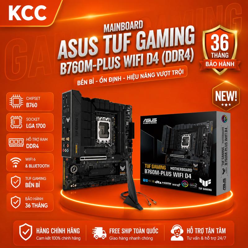 Mainboard ASUS TUF GAMING B760M-PLUS WIFI DDR4 & DDR5– Mạnh, đủ đồ, build gaming cực ngon