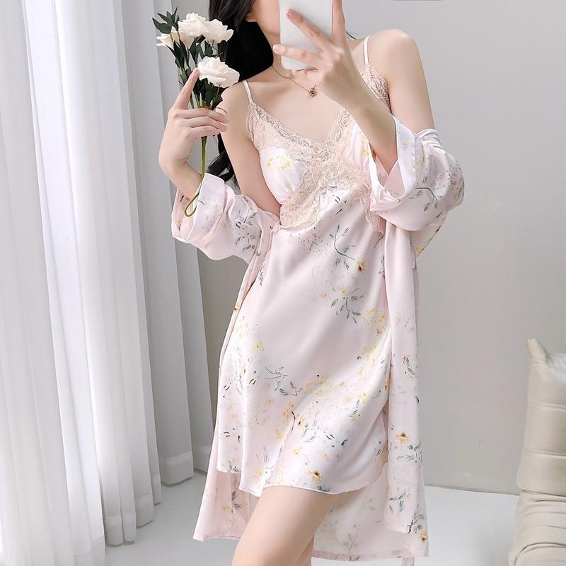 KYOTO - One Set Kimono Lingerie - Gaun Tidur Wanita - Baju Dinas Istri Satu Set - Dress Tidur Kekinian 3